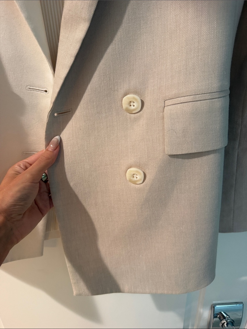Veronica Beard Braeton Linen Blend Dickey Jacket Two Tone Sz 8 - Picture 8 of 10